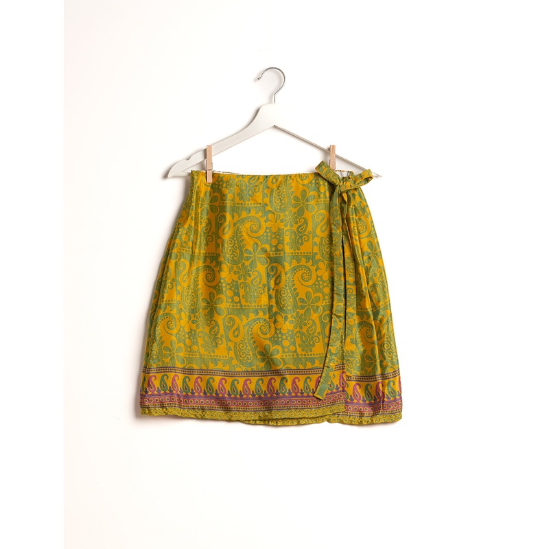 Wraparound Skirt - Yellow Eclectic