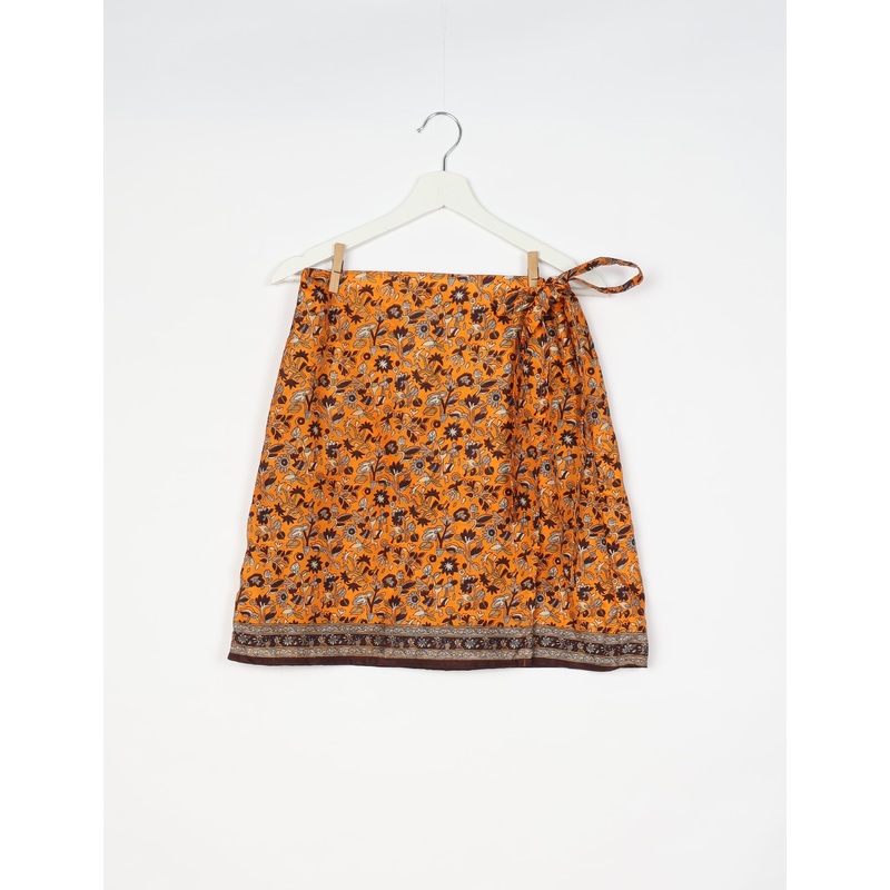 Wraparound Skirt - Yellow Tropical