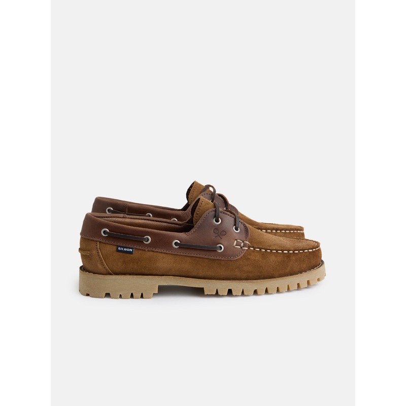 Brown combined nautical sport shoe