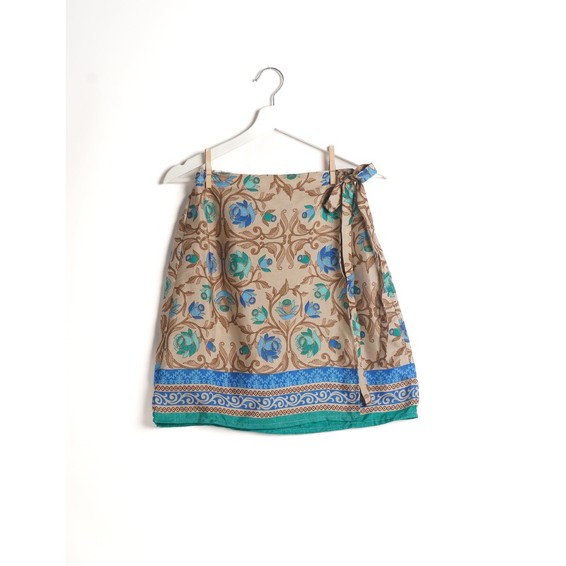 Wraparound Skirt - Beige Floral