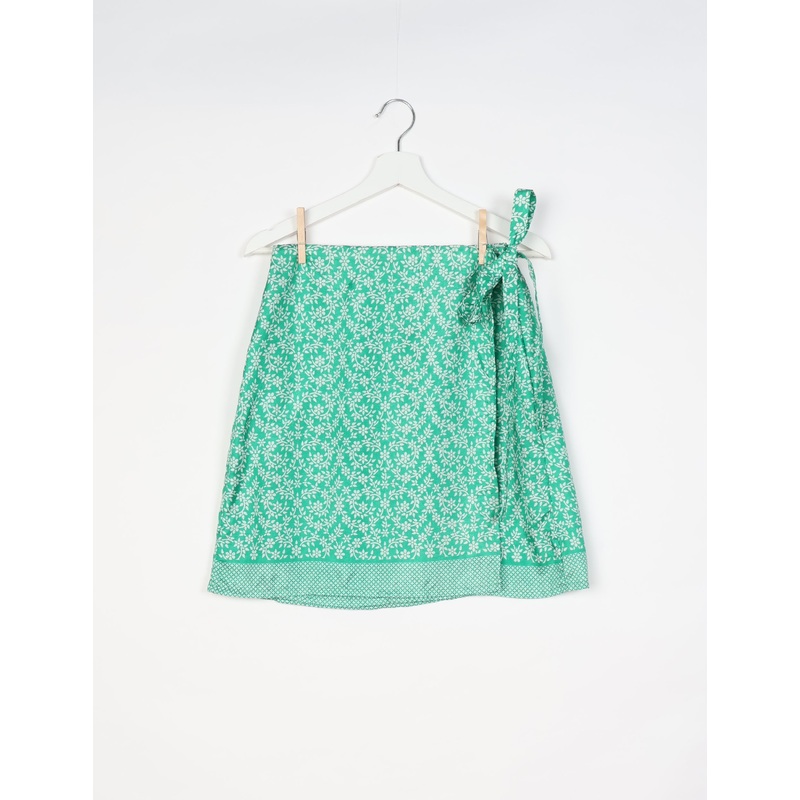 Wraparound Skirt - Blue Floral