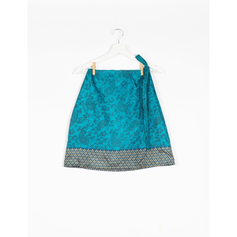 Wraparound Skirt - Blue Paisley