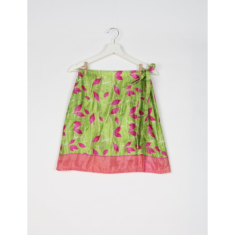 Wraparound Skirt - Green Leaves