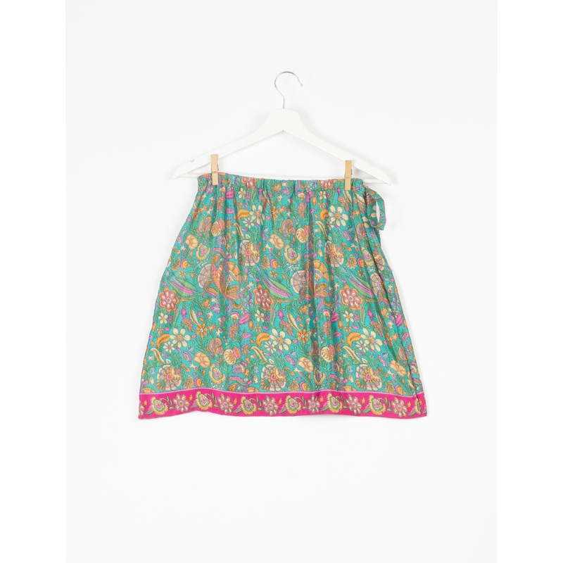 Wraparound Skirt - Green Tropical