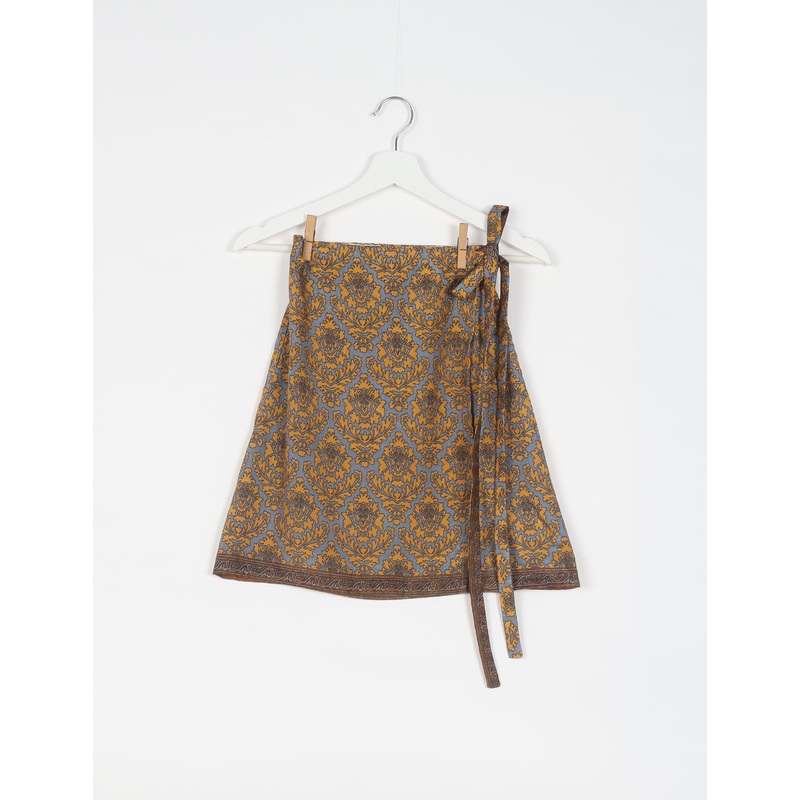 Wraparound Skirt - Grey Tropical