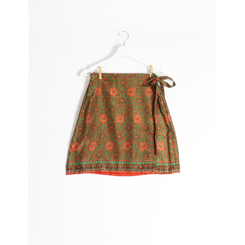 Wraparound Skirt - Orange Floral