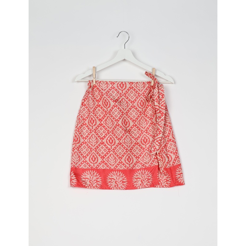 Wraparound Skirt - Orange Indian Ethnic