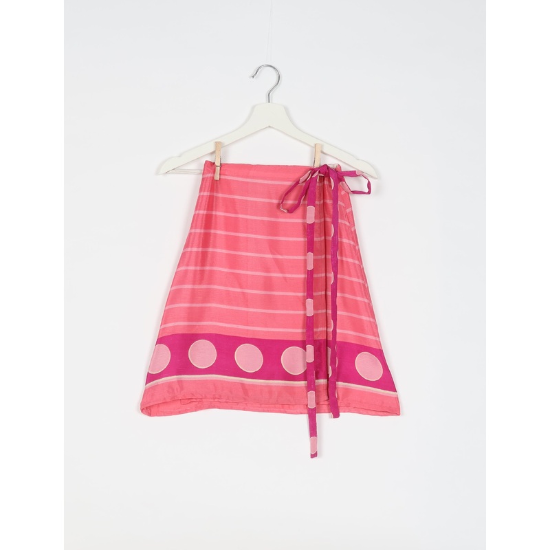 Wraparound Skirt - Pink Abstract