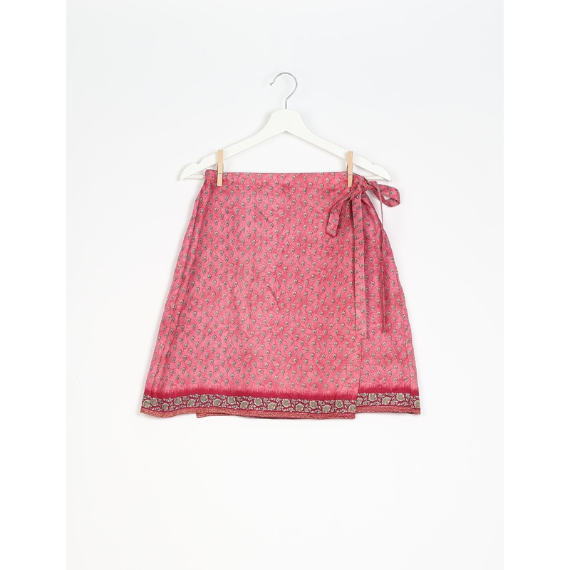 Wraparound Skirt - Pink Micro Design