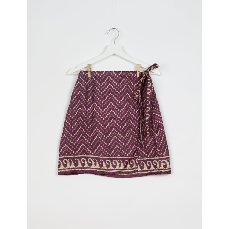 Wraparound Skirt - Purple Geometric