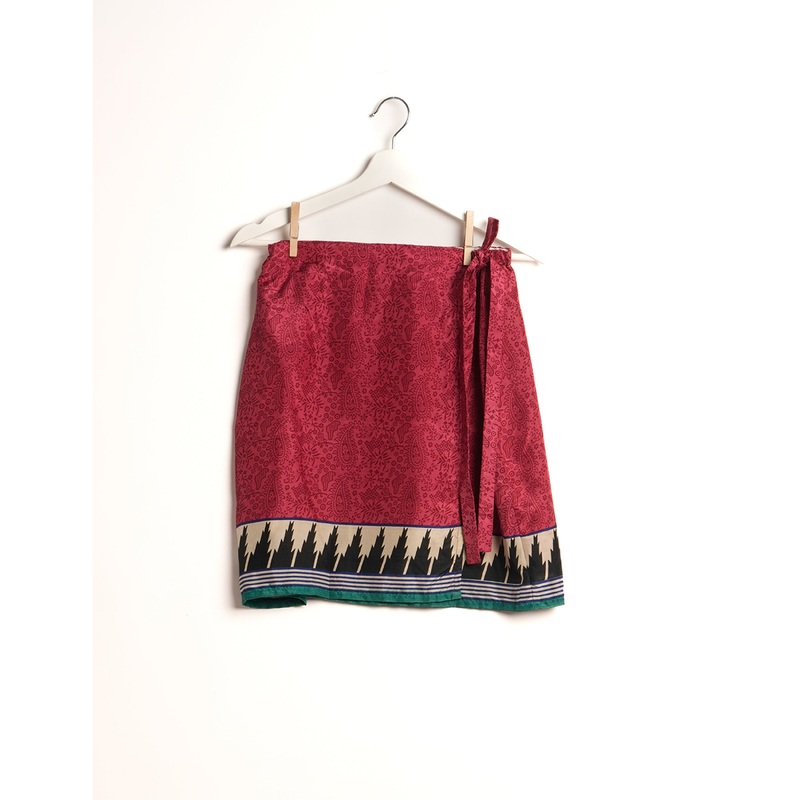 Wraparound Skirt - Red Eclectic