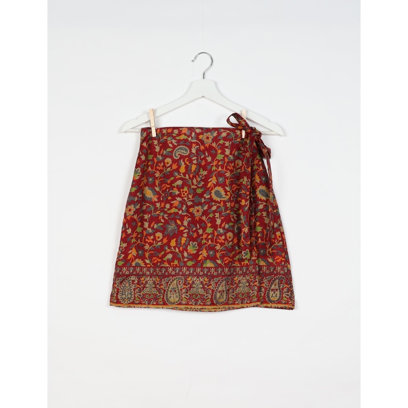 Wraparound Skirt - Red Tropical