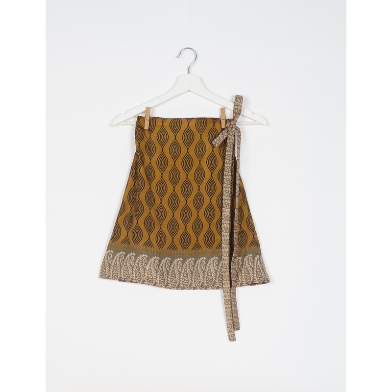 Wraparound Skirt - Yellow Abstract