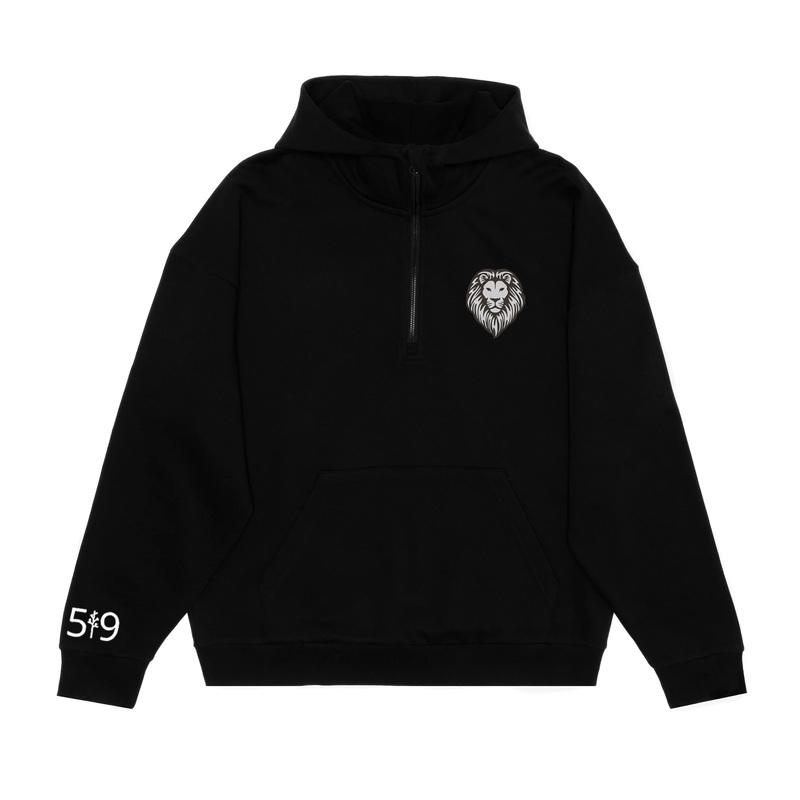 SOUTH EMBROIDERED SCUBA 1/2 ZIP HOODIE (UNISEX)