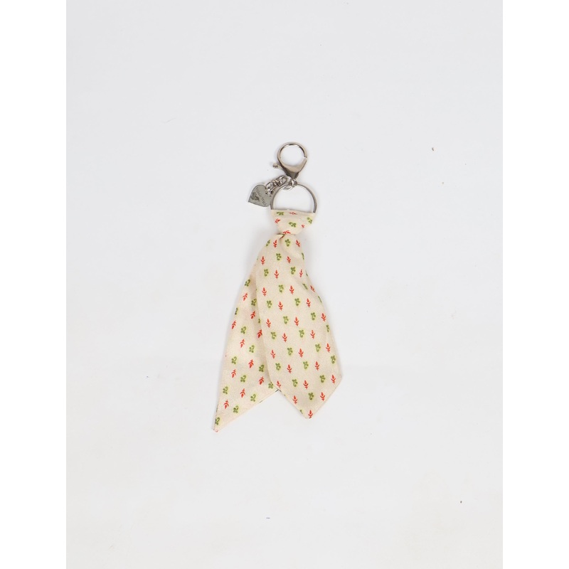 Tie Keychain - Beige Micro Design