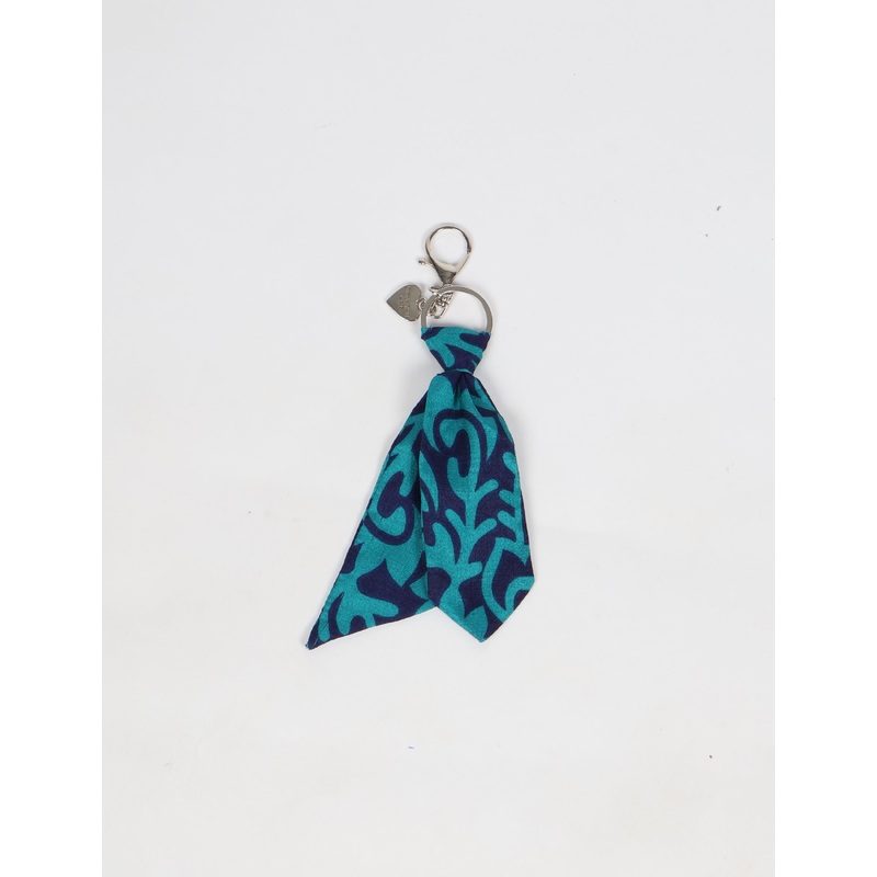 Tie Keychain - Blue Tropical