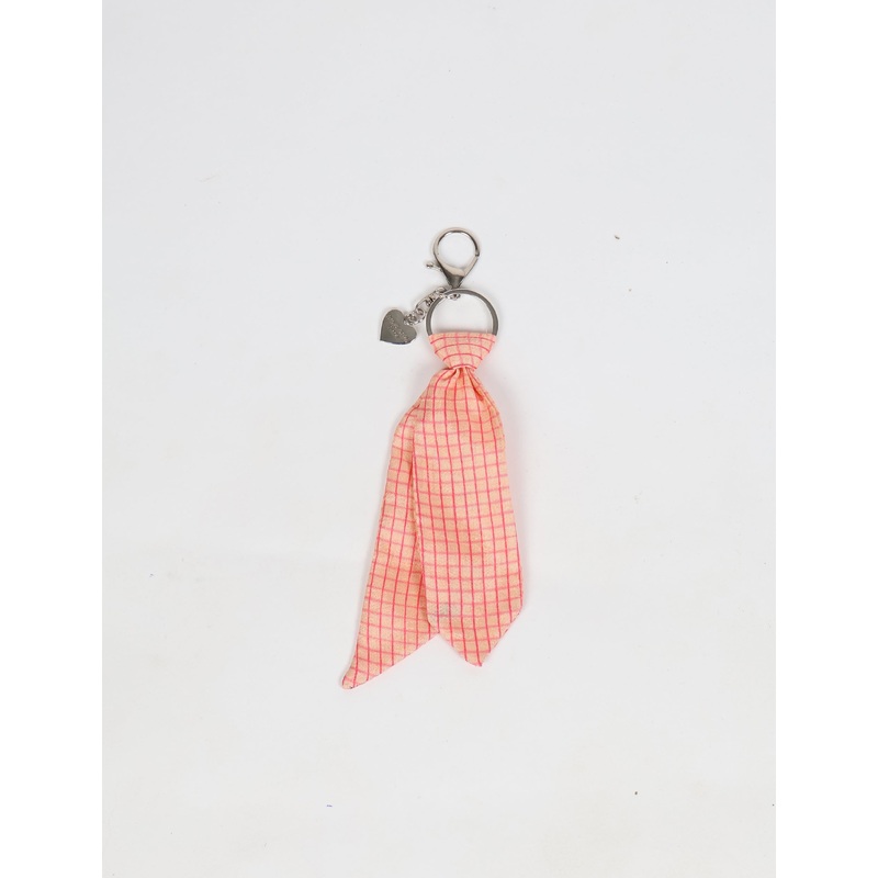 Tie Keychain - Pink Geometric