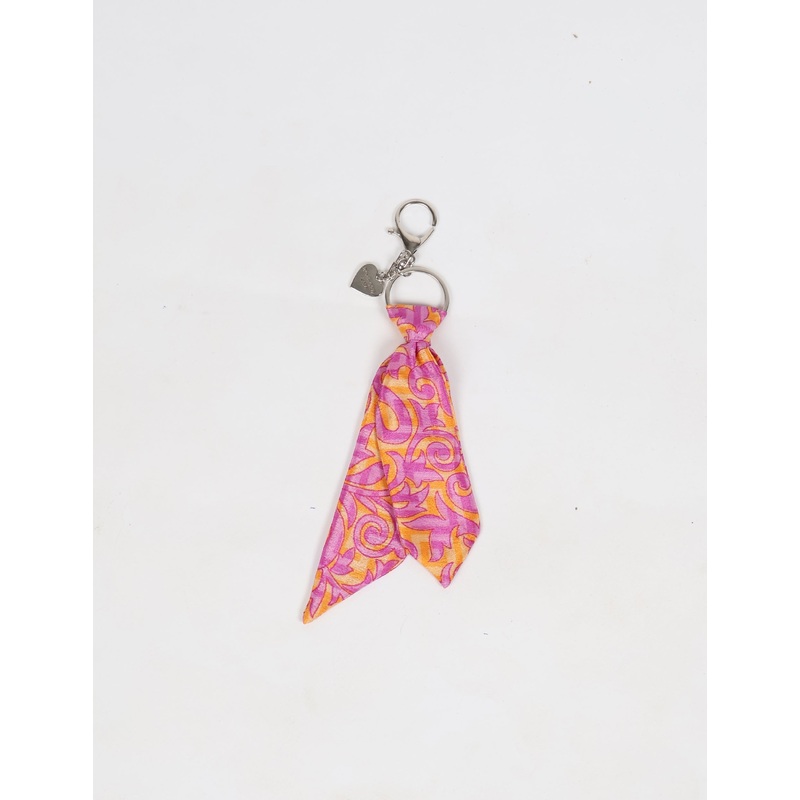 Tie Keychain - Pink Tropical