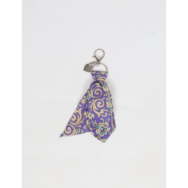 Tie Keychain - Purple Tropical