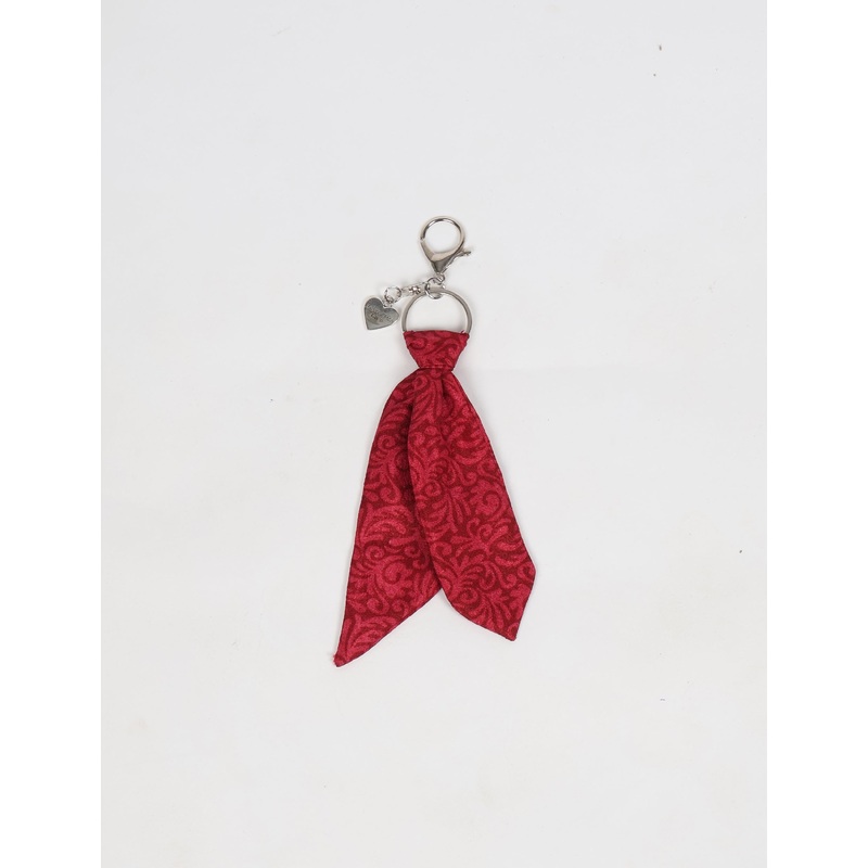 Tie Keychain - Red Tropical