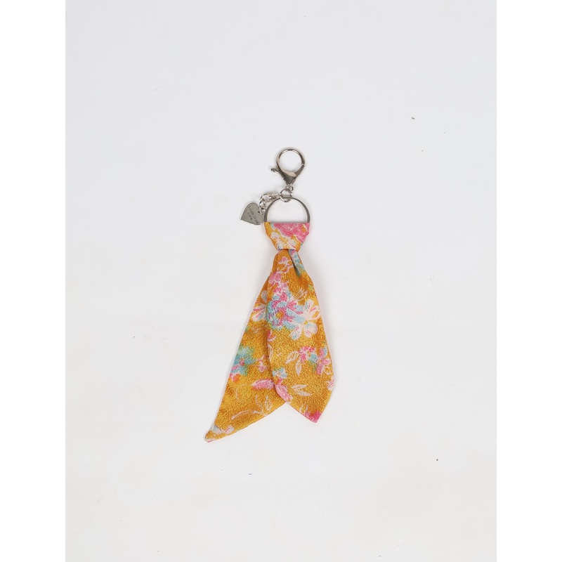 Tie Keychain - Yellow Floral