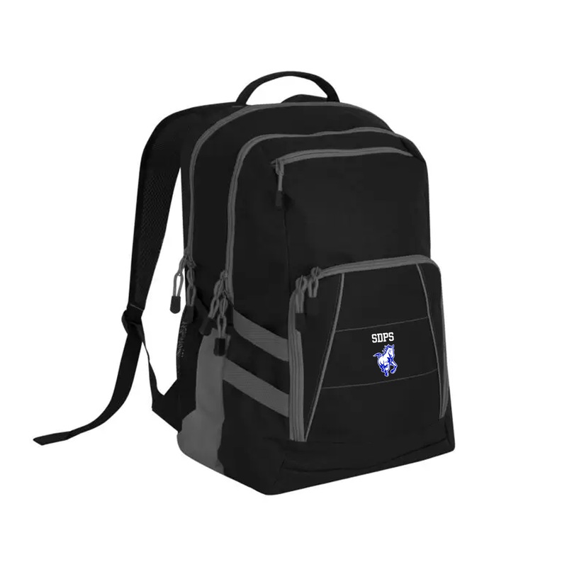 SDPS STAMPEDERS EMBROIDERED VARSITY BACKPACK
