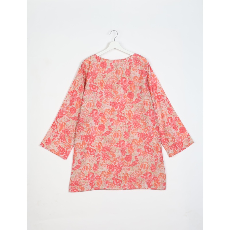 Swing Dress - Beige Floral