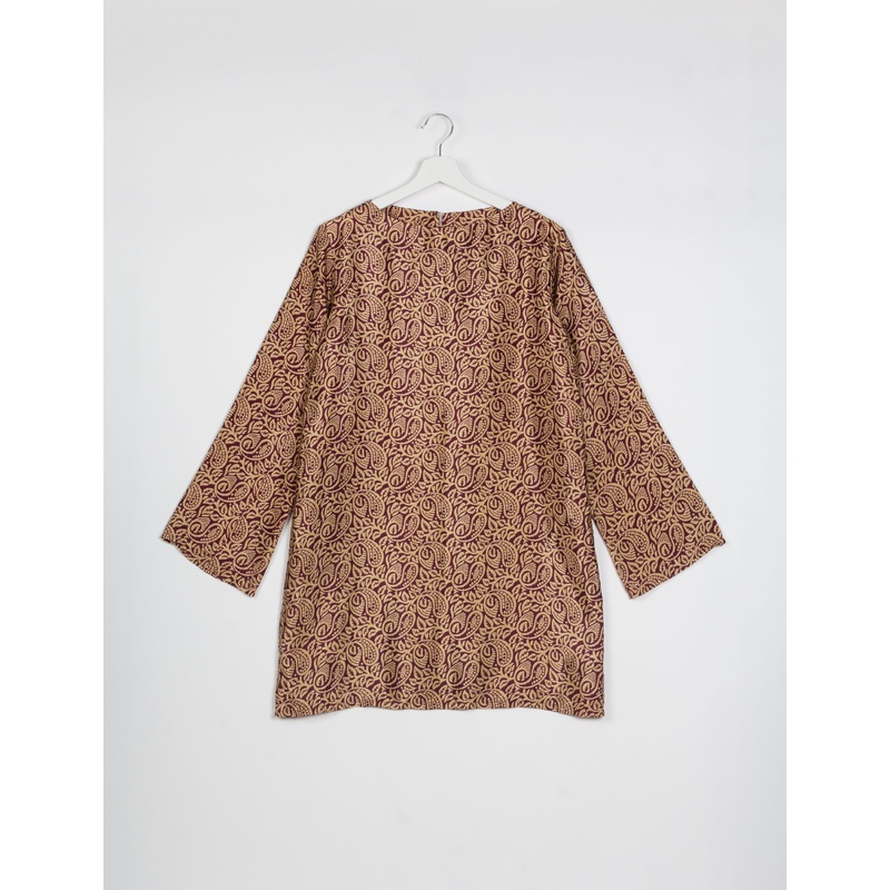 Swing Dress - Beige Paisley