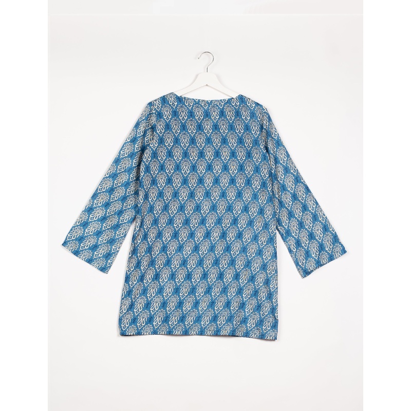 Swing Dress - Blue Micro Design