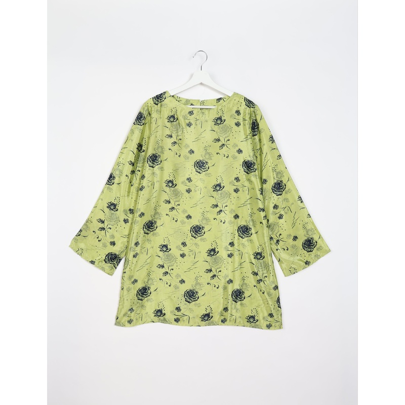 Swing Dress - Green Floral
