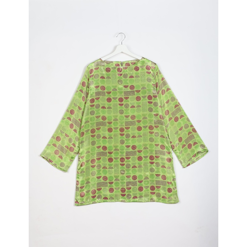 Swing Dress - Green Geometric