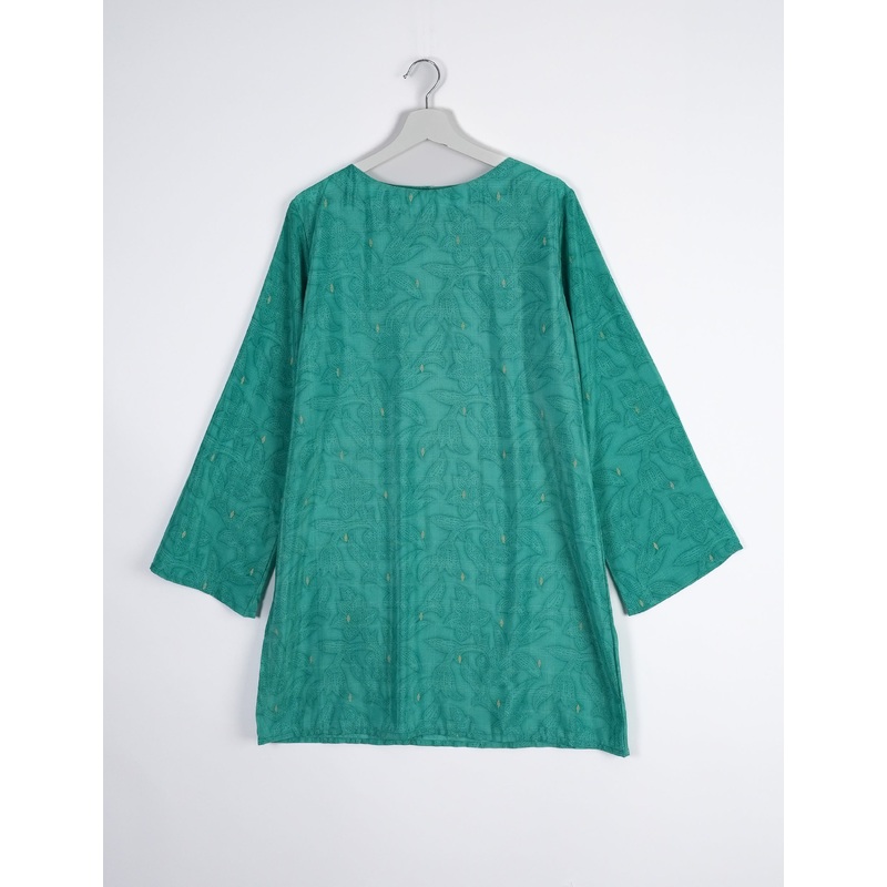 Swing Dress - Green Leaves