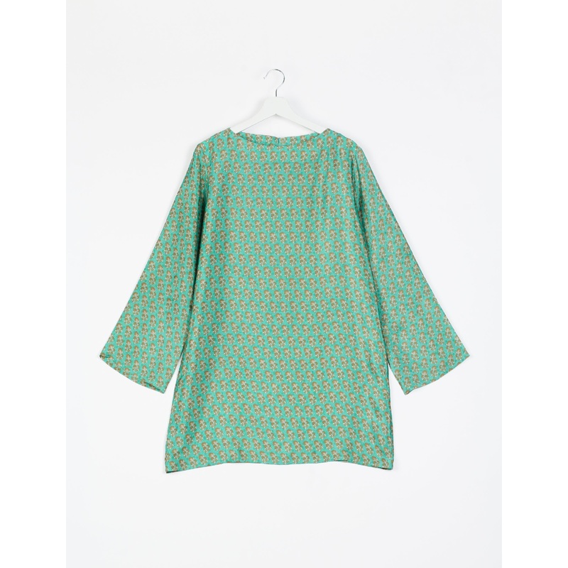 Swing Dress - Green Micro Design