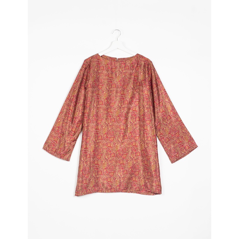 Swing Dress - Orange Micro Design