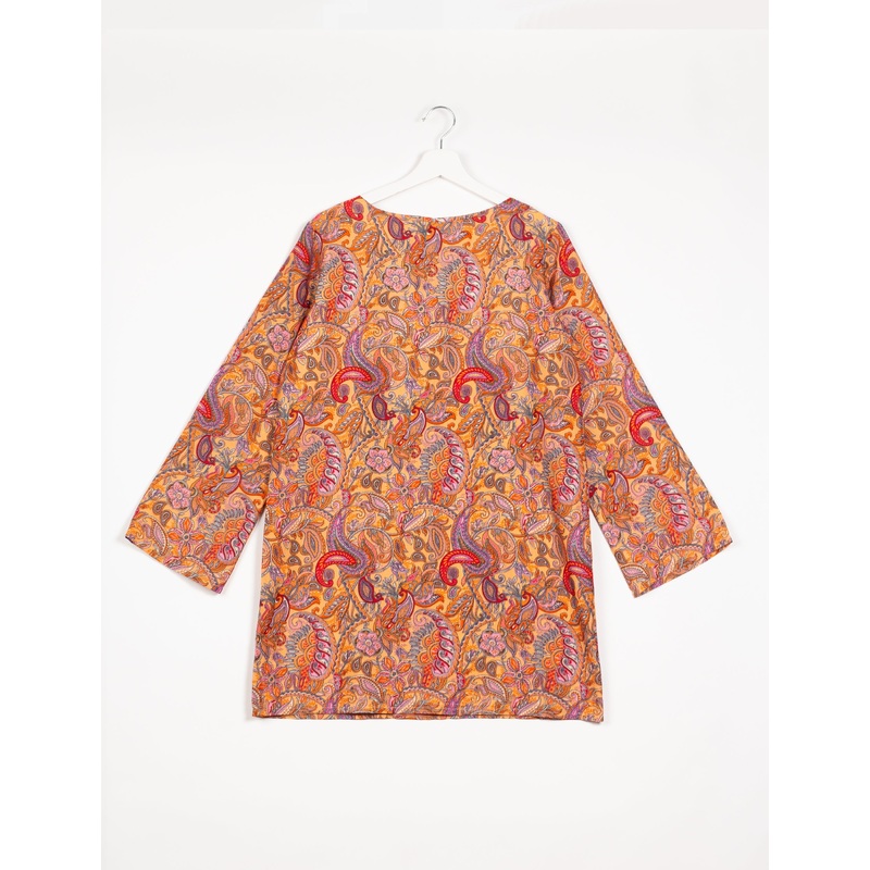 Swing Dress - Orange Paisley