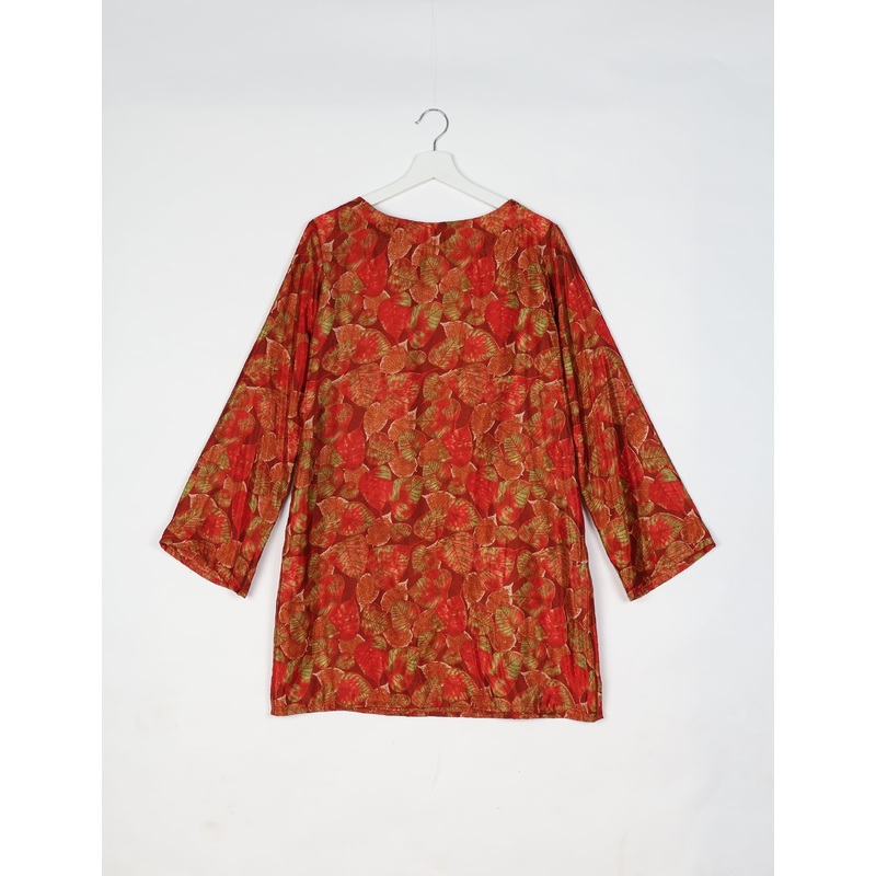 Swing Dress - Red Leaves