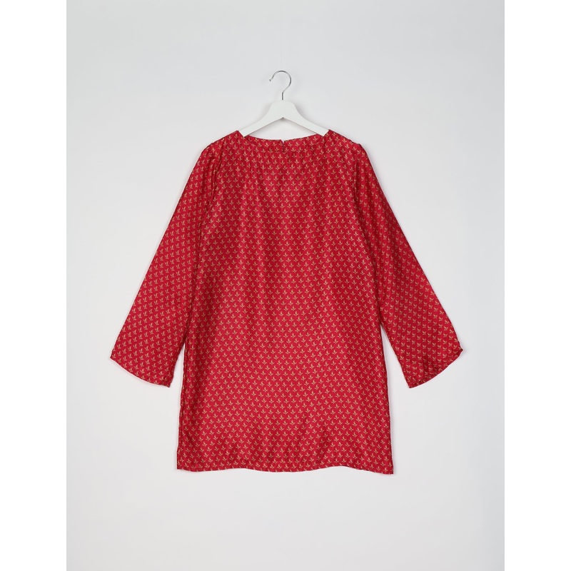 Swing Dress - Red Micro Design