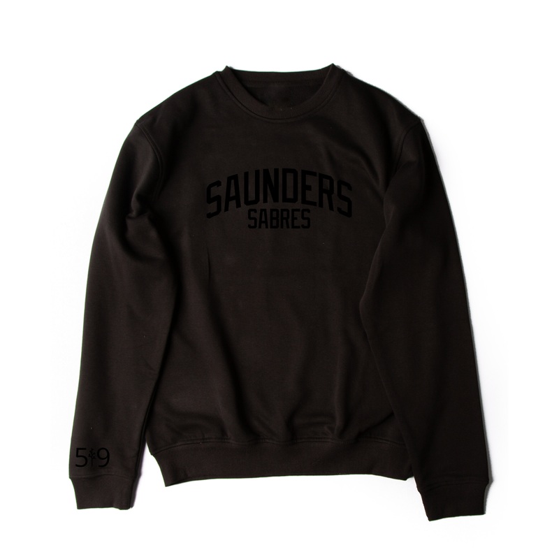 SAUNDERS BLACK OUT CREW (UNISEX)