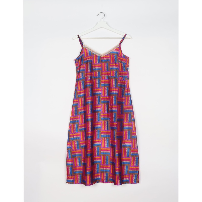 Strap Dress - Pink Abstract