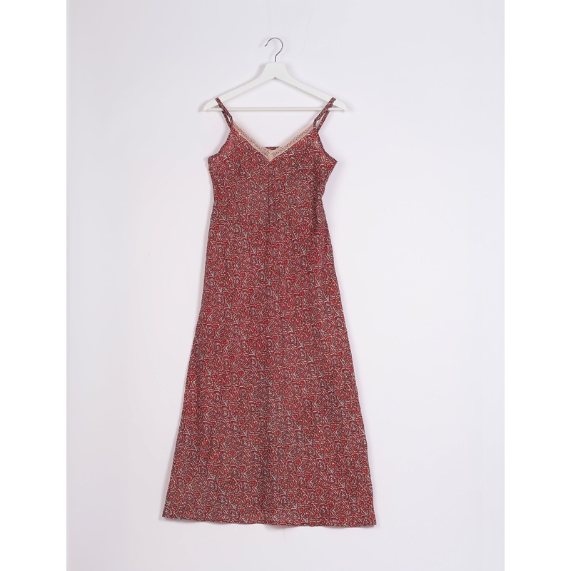 Strap Dress - Red Micro Design