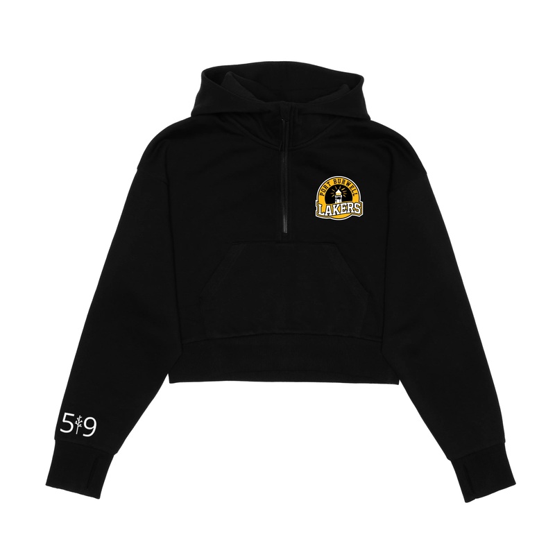 PORT BURWELL CLASSIC CROPPED SCUBA 1/2 ZIP HOODIE (WOMENS)