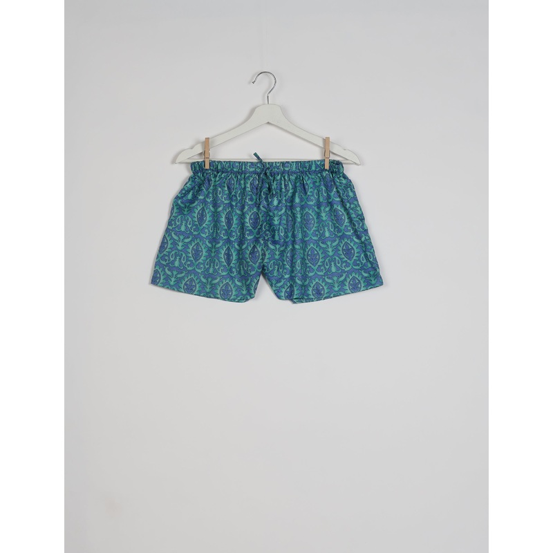 Shorts - Blue Indian Ethnic