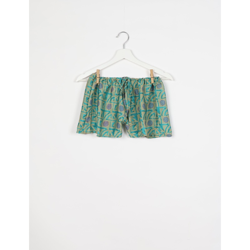 Shorts - Green Abstract