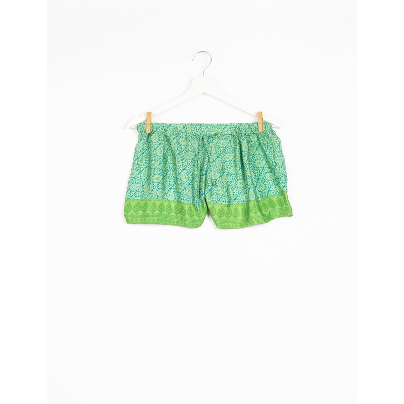 Shorts - Green Paisley