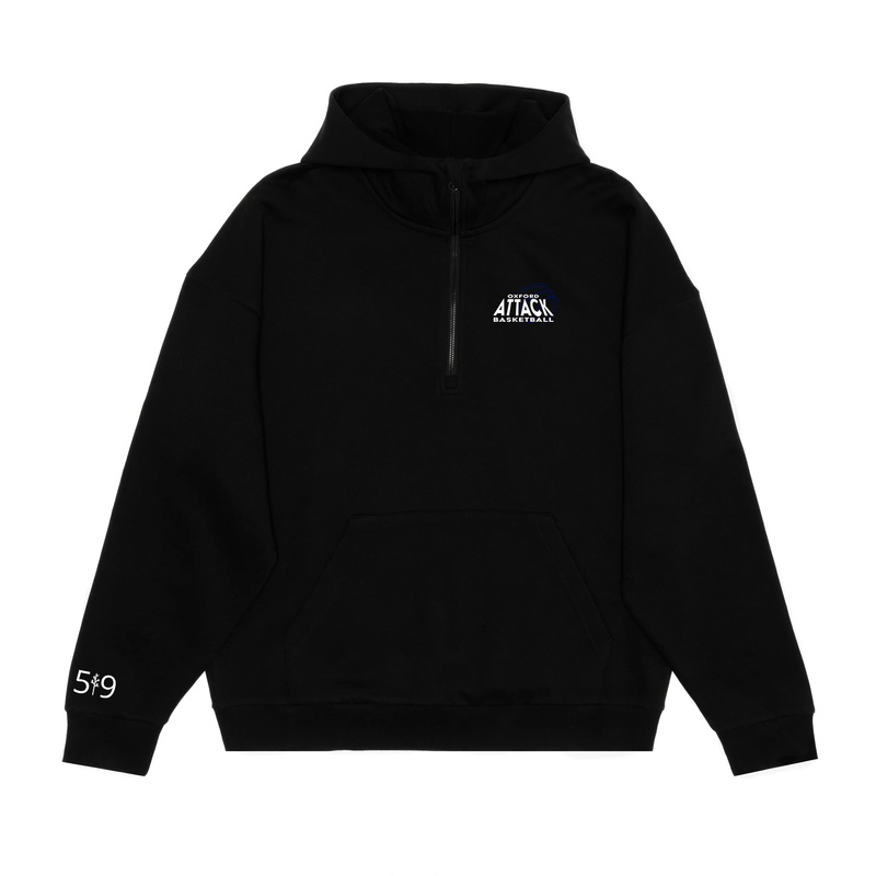 OXFORD ATTACK EMBROIDERED SCUBA 1/2 ZIP HOODIE (UNISEX)