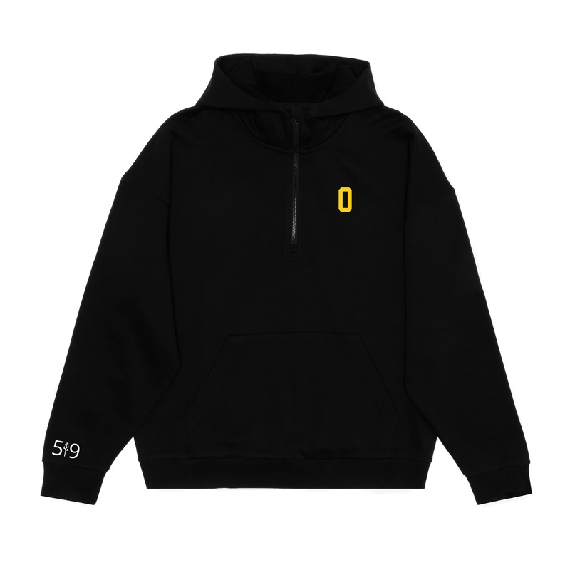 OLD NORTH EMBROIDERED SCUBA 1/2 ZIP HOODIE (UNISEX)