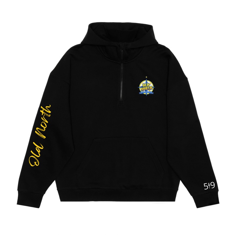 OLD NORTH SIGNATURE SLEEVE SCUBA 1/2 ZIP HOODIE (UNISEX)