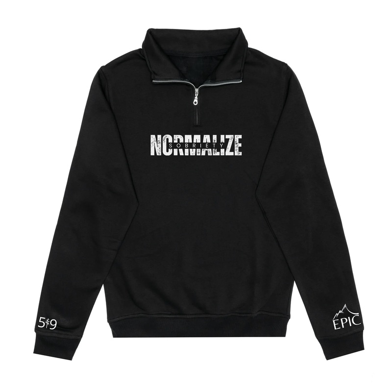 NORMALIZE SOBRIETY 1/4 ZIP (UNISEX)