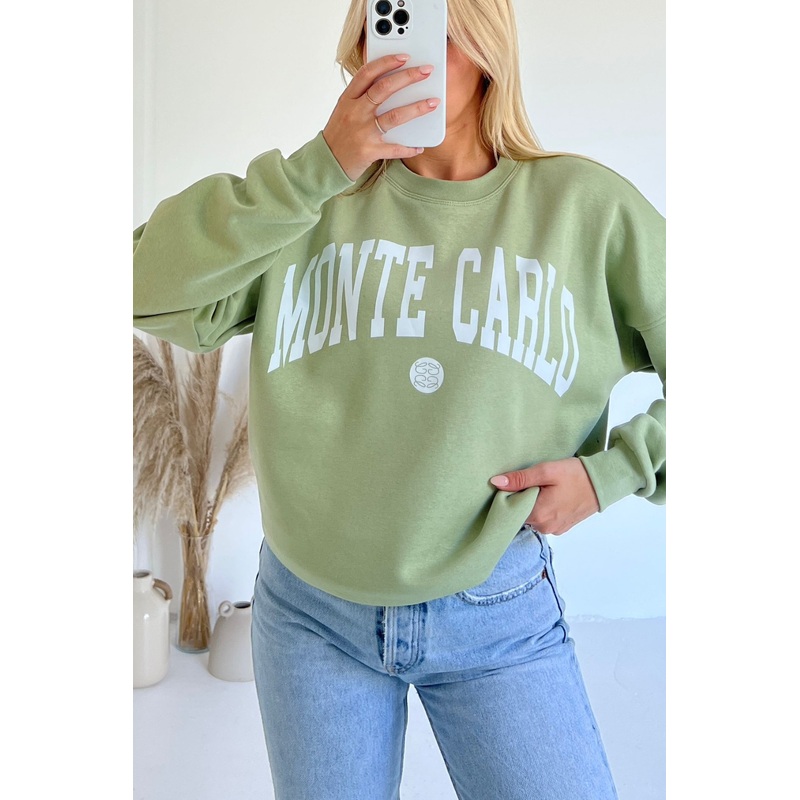 Monte Carlo sage printed sweater