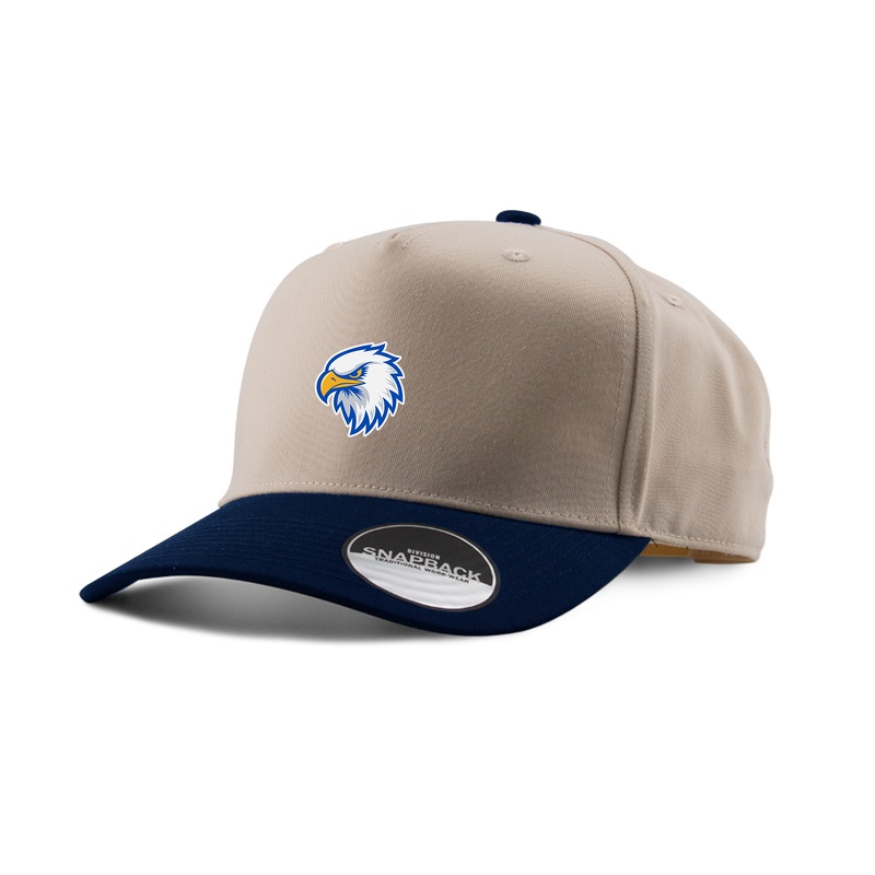 MADELINE HARDY EMBROIDERED TWO-TONE PANEL CAP